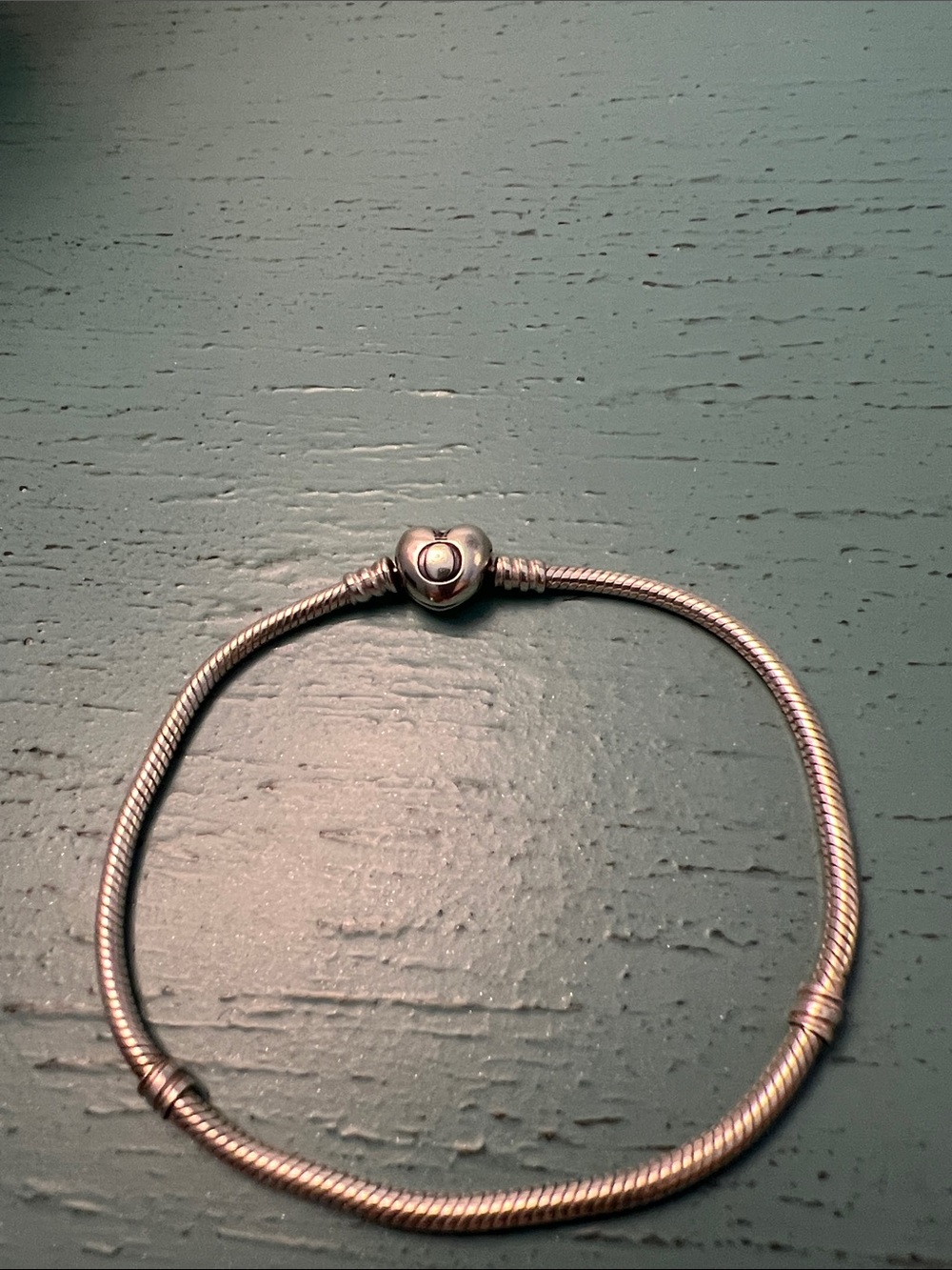Pandora Moments Heart Clasp Snake Chain Charm Bracelet - 9 inch